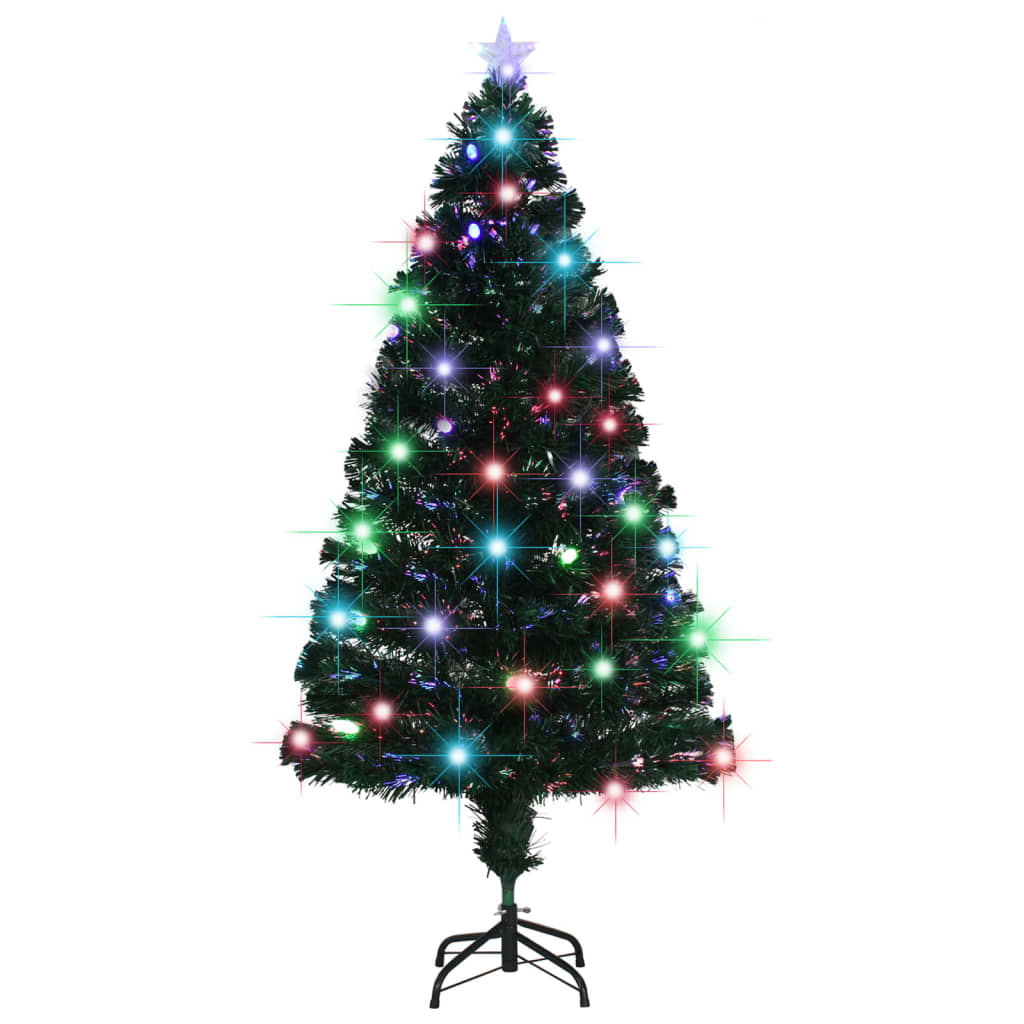 Albero di Natale Preilluminato con Supporto 150 cm Fibra Ottica - homemem39