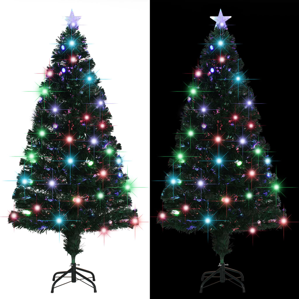 Albero di Natale Preilluminato con Supporto 150 cm Fibra Ottica - homemem39