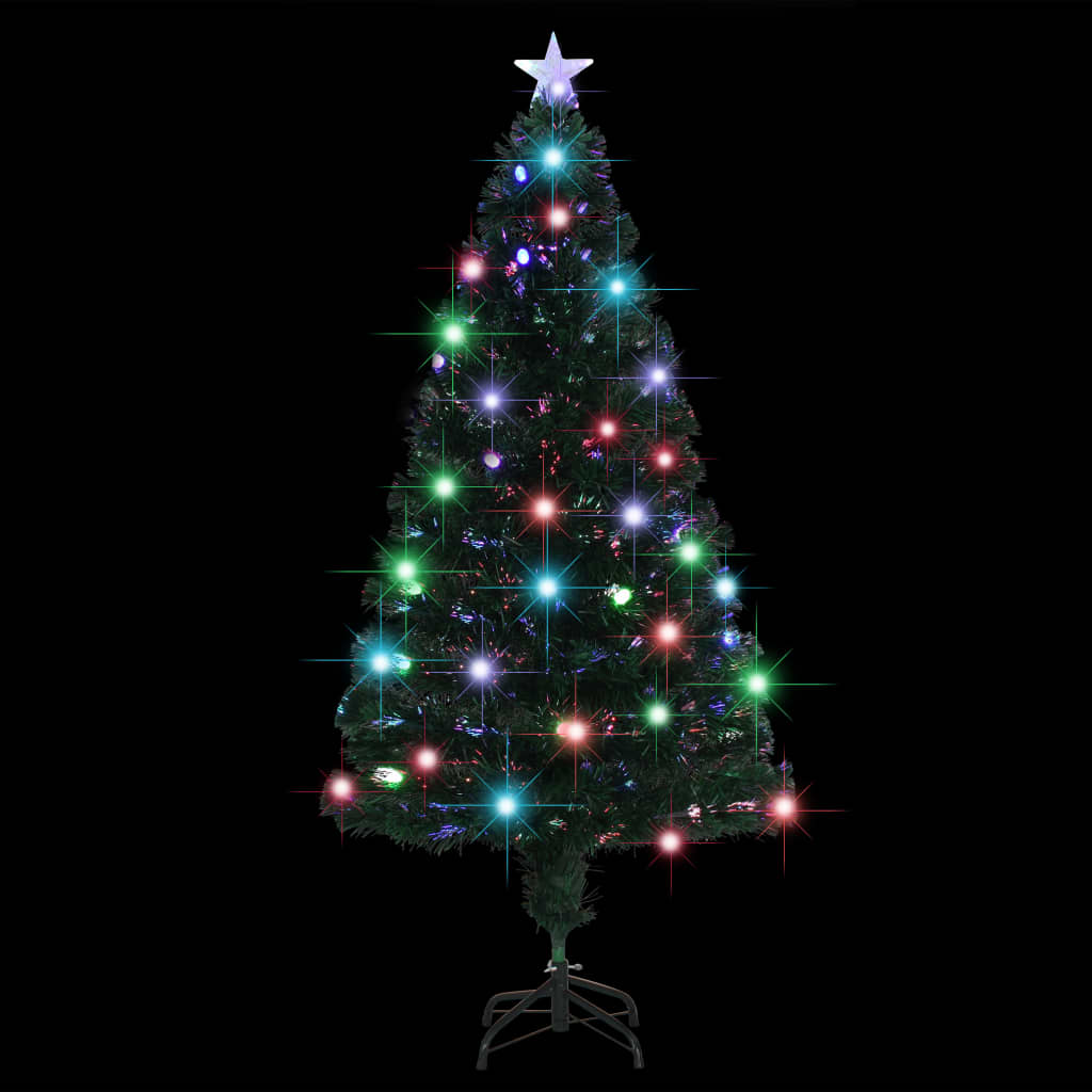 Albero di Natale Preilluminato con Supporto 150 cm Fibra Ottica - homemem39