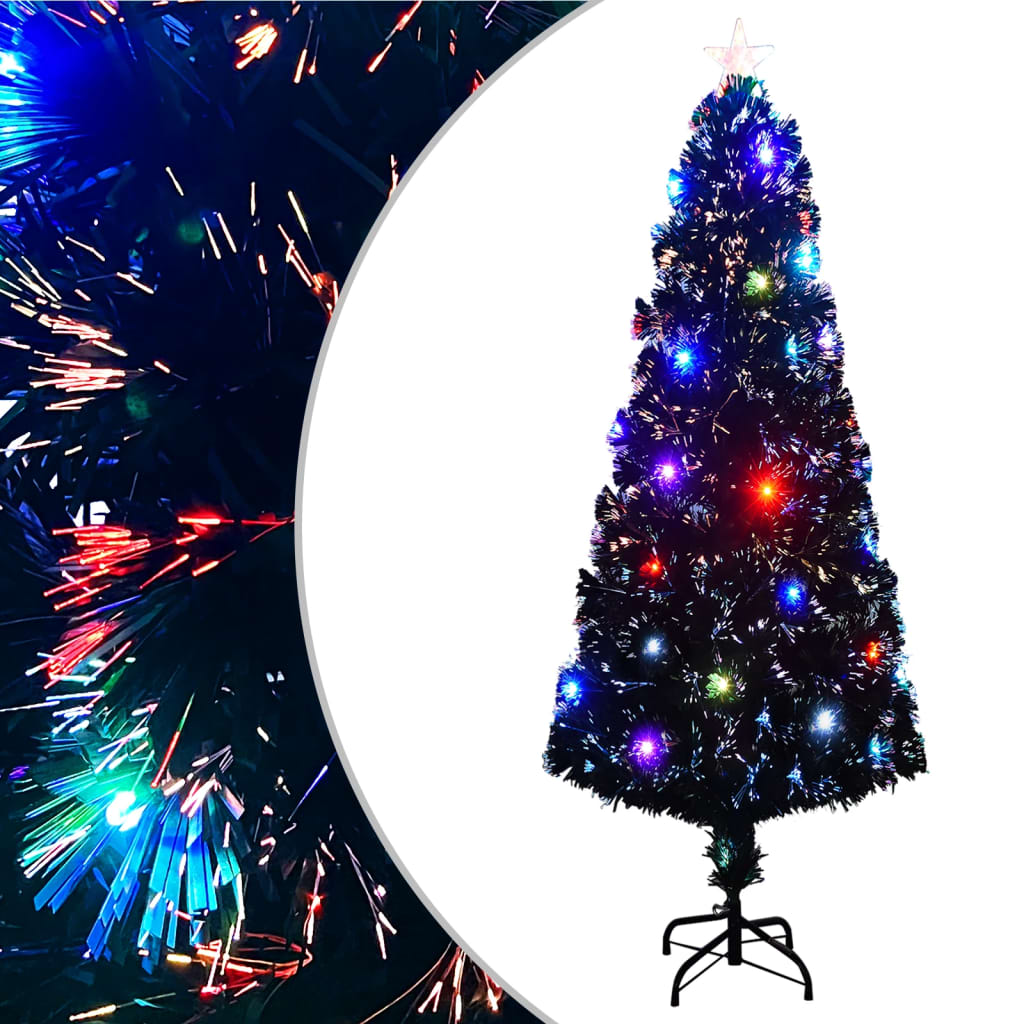 Albero di Natale Preilluminato con Supporto 240 cm Fibra Ottica - homemem39