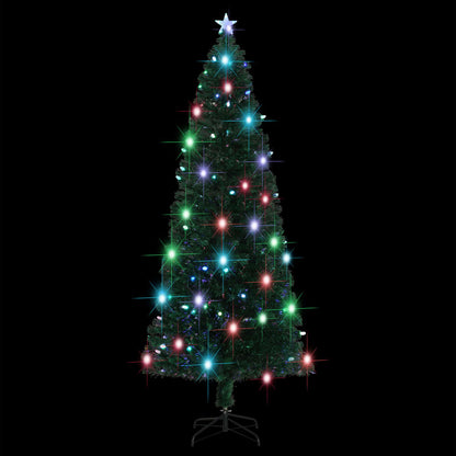 Albero di Natale Preilluminato con Supporto 240 cm Fibra Ottica - homemem39