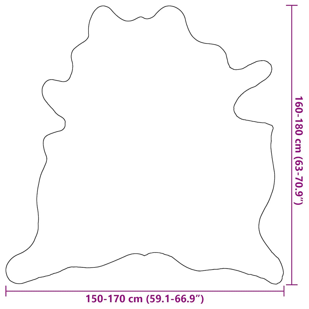 Tappeto in Vera Pelle Bovina Bianco e Nero 150x170 cm - homemem39