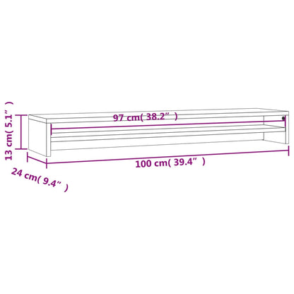 Supporto Monitor Rovere Sonoma 100x24x13 cm Legno Multistrato