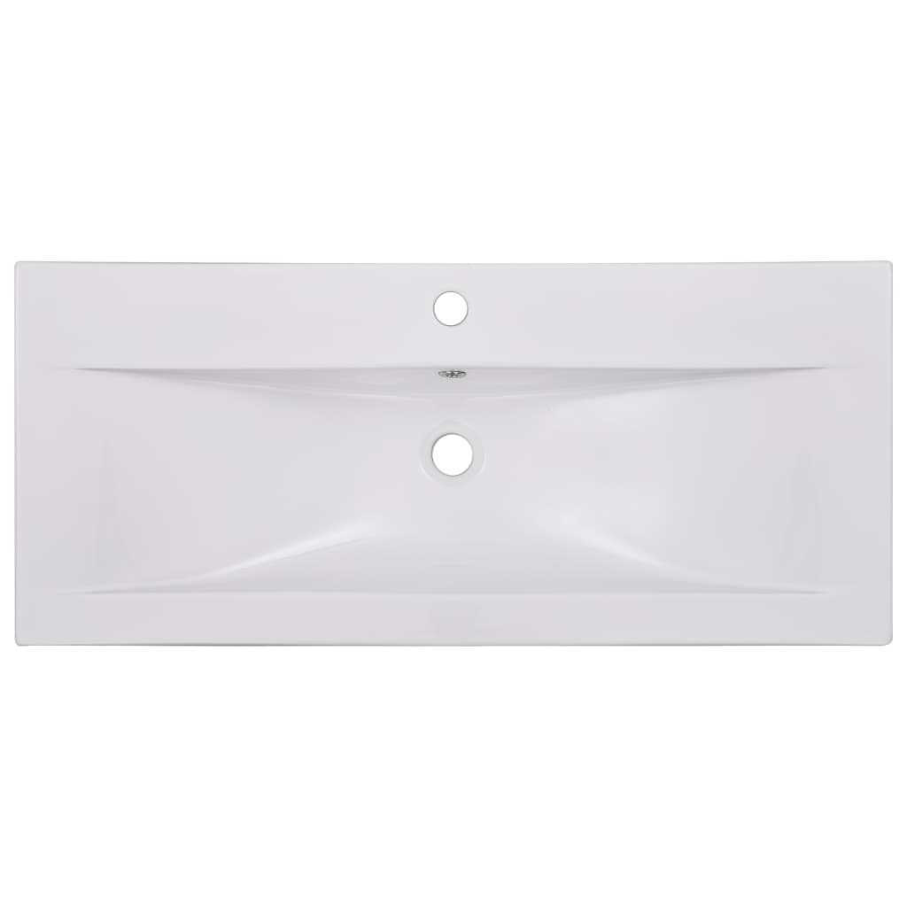 Lavabo da Incasso 91x39,5x18,5 cm in Ceramica Bianco