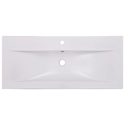 Lavabo da Incasso 91x39,5x18,5 cm in Ceramica Bianco