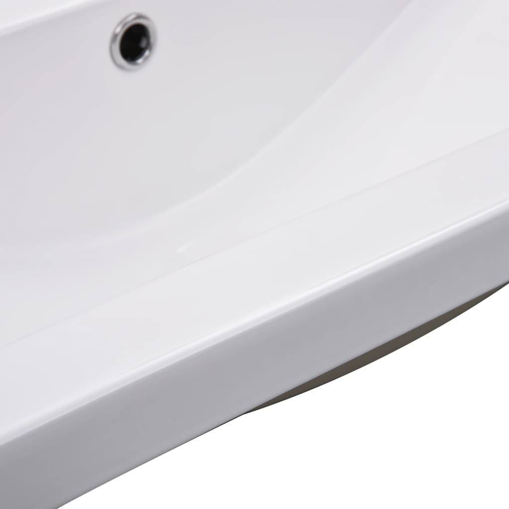 Lavabo da Incasso 91x39,5x18,5 cm in Ceramica Bianco