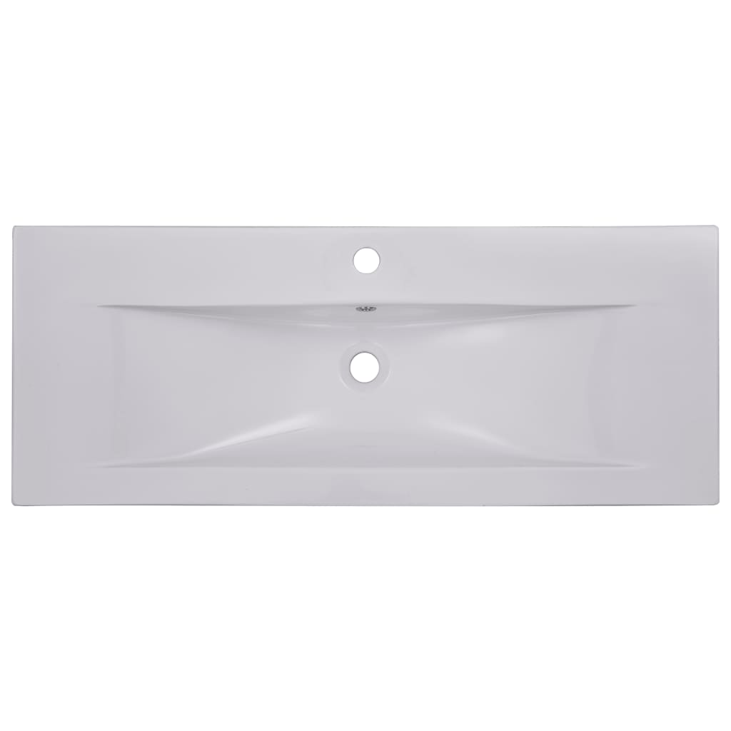 Lavabo da Incasso 101x39,5x18,5 cm in Ceramica Bianco