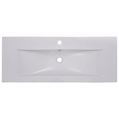 Lavabo da Incasso 101x39,5x18,5 cm in Ceramica Bianco