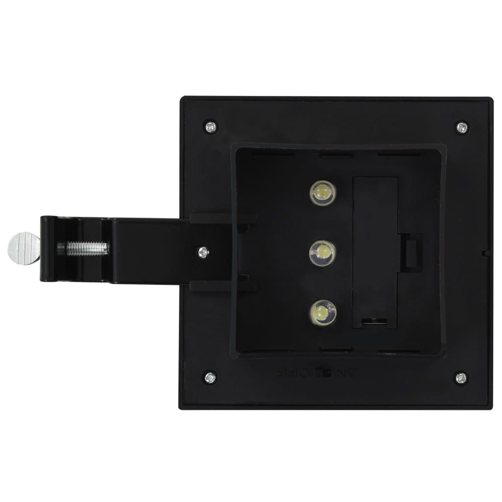 Lampade Solari da Esterno 12 pz LED Quadrate 12 cm Nere