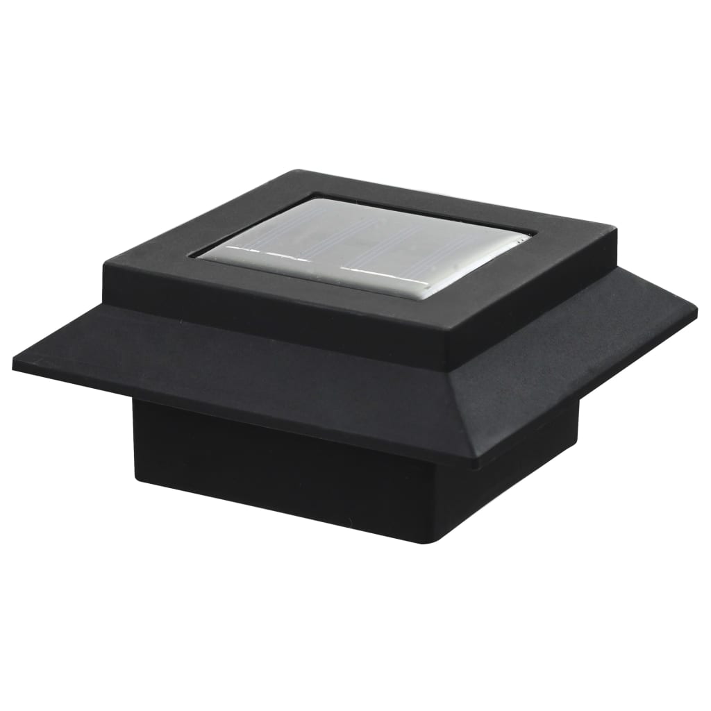 Lampade Solari da Esterno 12 pz LED Quadrate 12 cm Nere