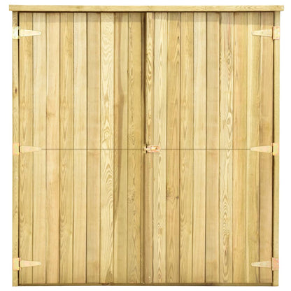 Rimessa Attrezzi da Giardino 163x50x171 cm in Pino Impregnato