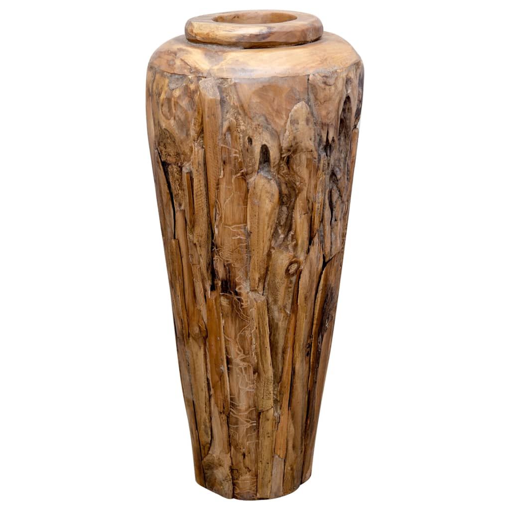 Vaso Decorativo 40x100 cm in Legno Massello di Teak