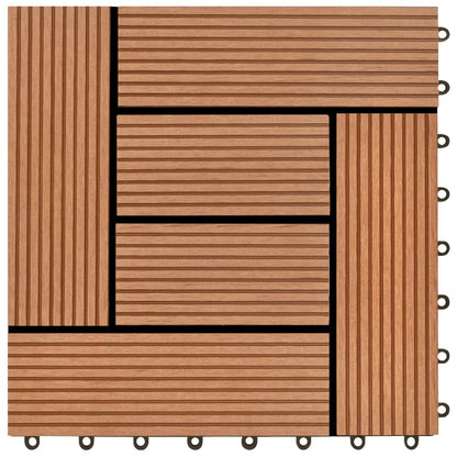 Piastrelle per Decking 22 pz 30x30cm 2mq in WPC Marrone