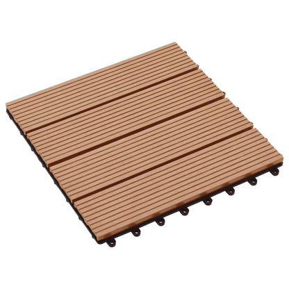 Piastrelle per Decking 22 pz 30x30cm 2mq in WPC Colore Teak