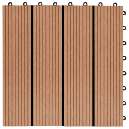 Piastrelle per Decking 22 pz 30x30cm 2mq in WPC Colore Teak