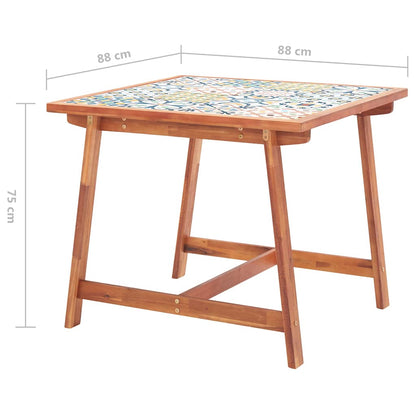 Tavolo da Pranzo da Giardino 88x88x75 cm Legno Massello Acacia