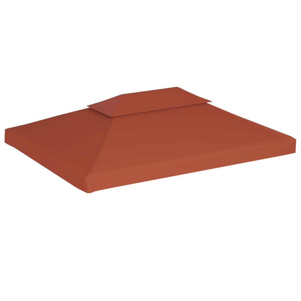 Copertura Superiore Gazebo a 2 Strati 310g/m² 4x3m Terracotta - homemem39