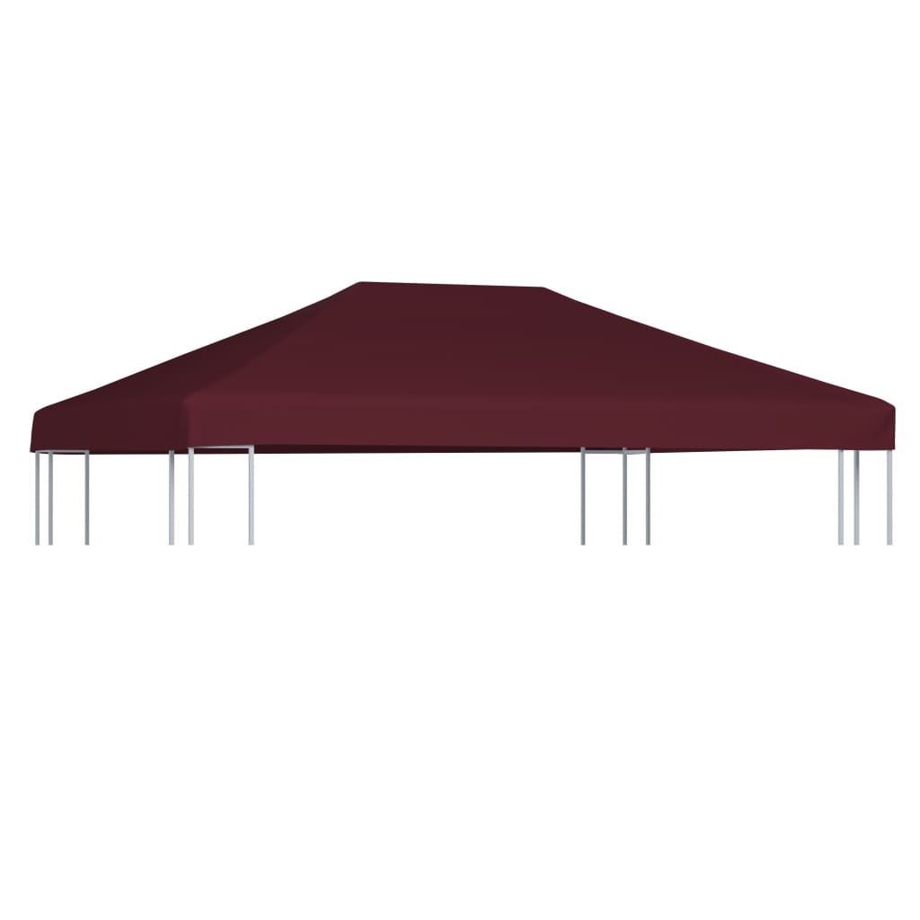 Copertura Superiore per Gazebo 310g/m² 3x4m Bordeaux - homemem39