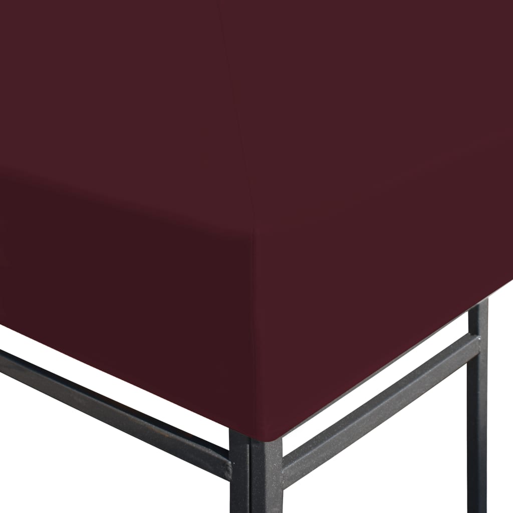 Copertura Superiore per Gazebo 310g/m² 3x4m Bordeaux - homemem39