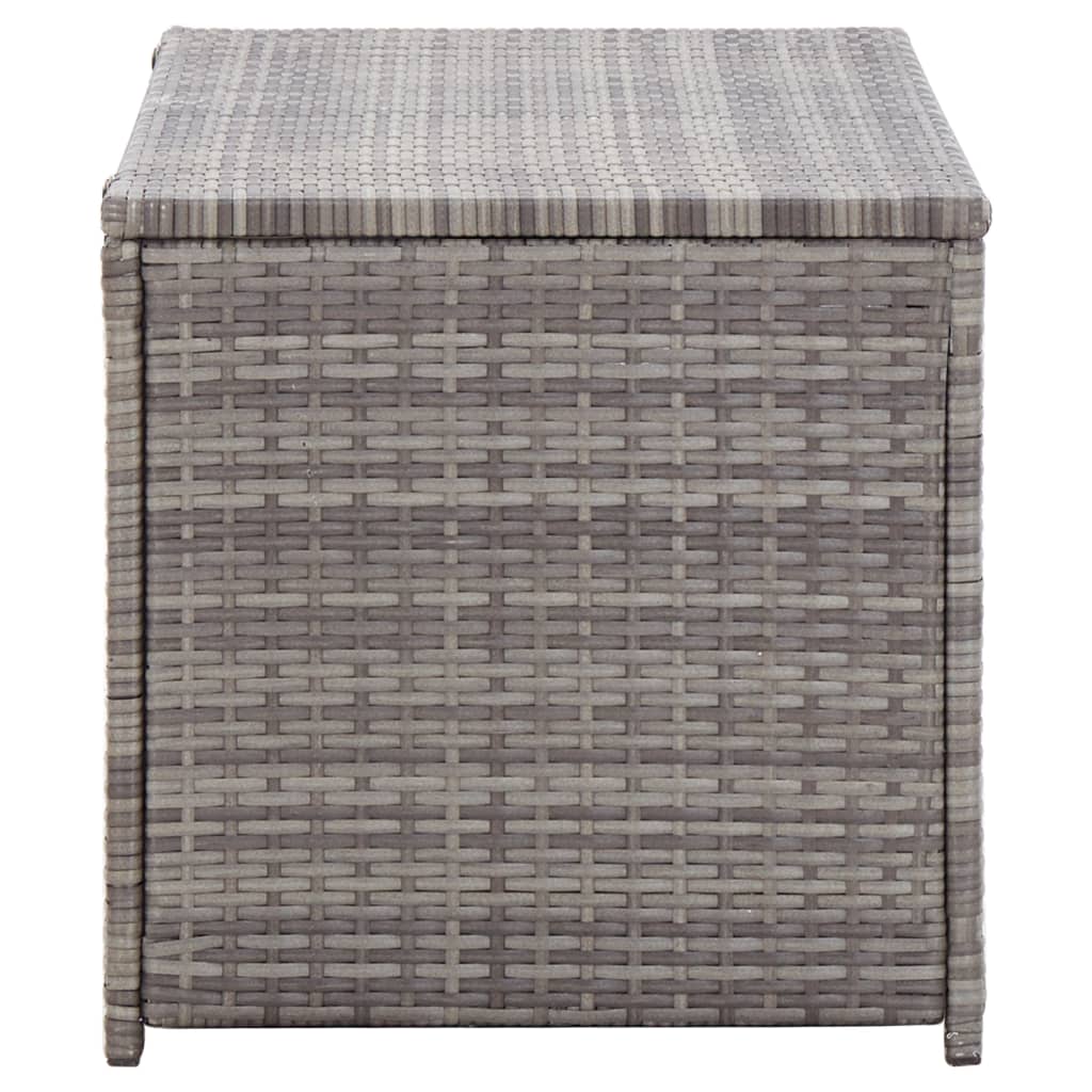 Baule da Giardino in Polyrattan 100x50x50 cm Grigio