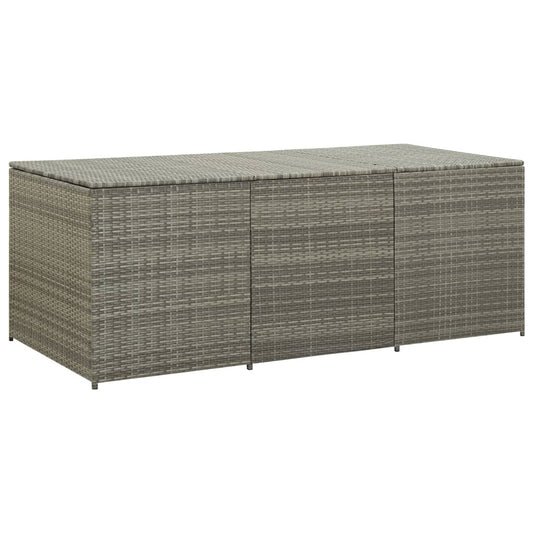 Baule da Giardino in Polyrattan 180x90x70 cm Grigio - homemem39