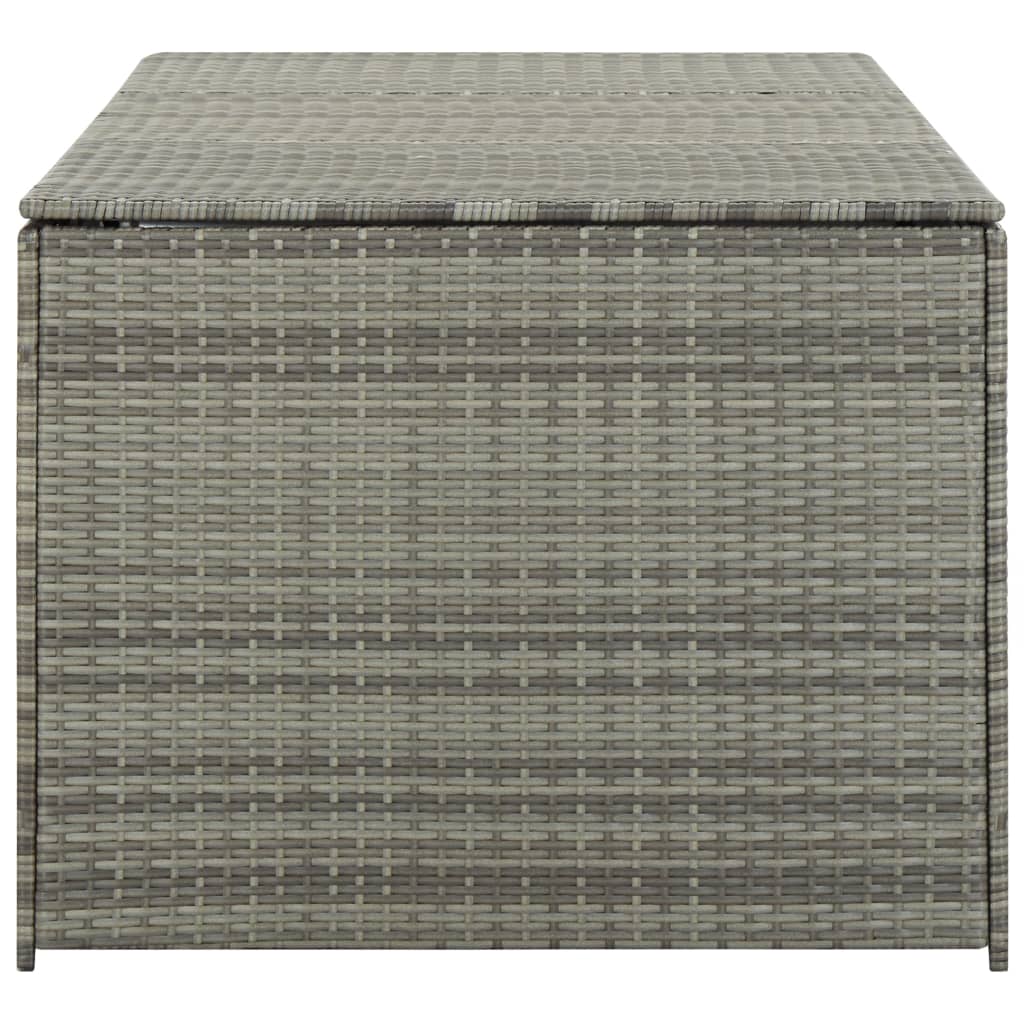 Baule da Giardino in Polyrattan 180x90x70 cm Grigio - homemem39