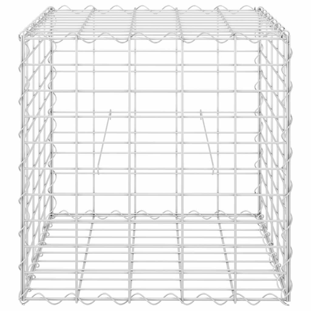 Gabbione Letto Rialzato a Cubo in Filo di Acciaio 50x50x50 cm