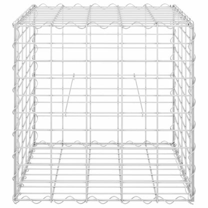 Gabbione Letto Rialzato a Cubo in Filo di Acciaio 50x50x50 cm