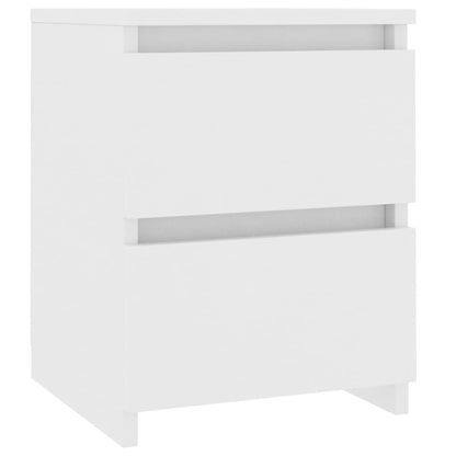 Comodini 2 pz Bianco 30x30x40 cm in Legno Ingegnerizzato