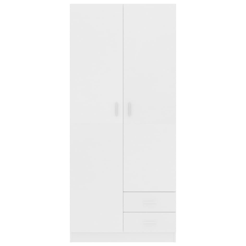 Armadio Bianco 80x52x180 cm in Legno Multistrato - homemem39