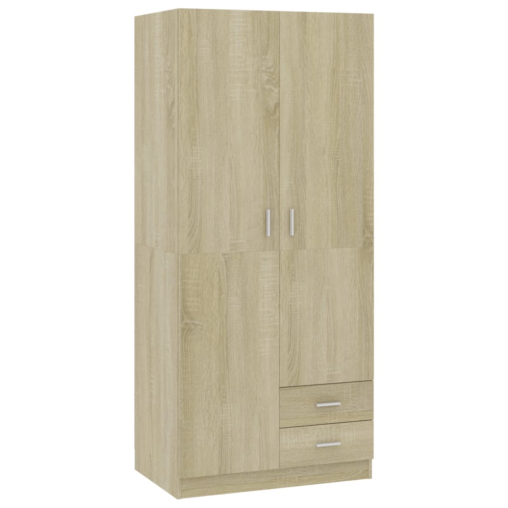 Armadio Rovere Sonoma 80x52x180 cm in Legno Multistrato - homemem39