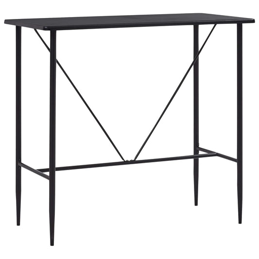 Tavolo da Bar Nero 120x60x110 cm in MDF - homemem39