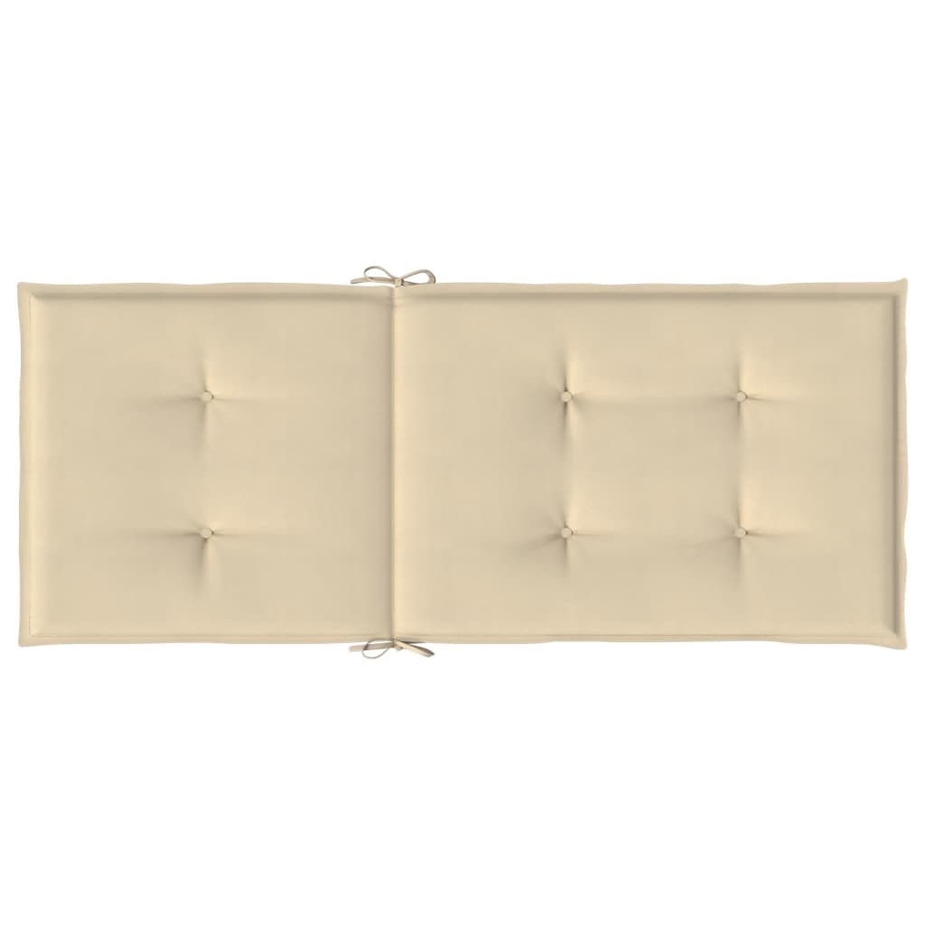 Cuscini per Sedie 4 pz Beige 120x50x3 cm in Tessuto - homemem39