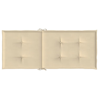 Cuscini per Sedie 4 pz Beige 120x50x3 cm in Tessuto - homemem39