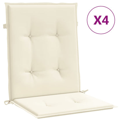 Cuscini per Sedia 4 pz Crema 100x50x3 cm in Tessuto Oxford - homemem39