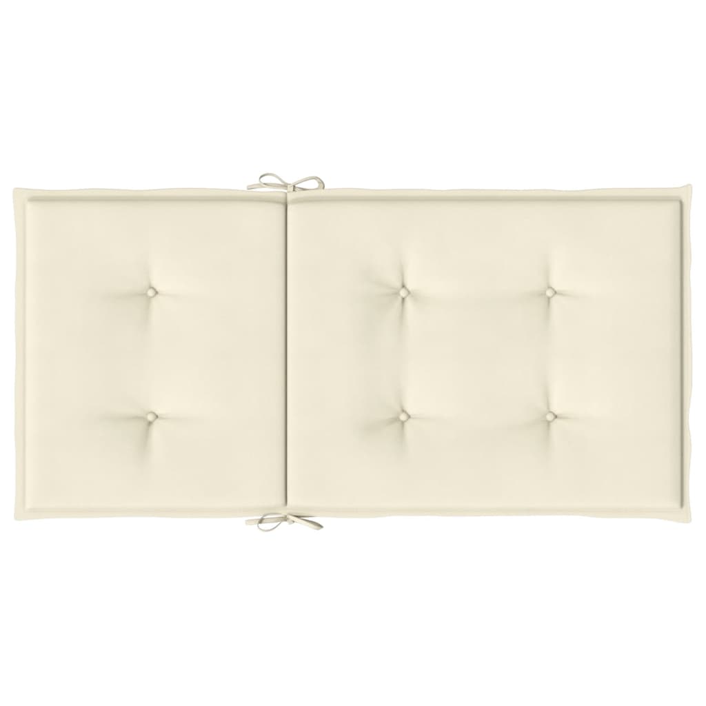 Cuscini per Sedia 4 pz Crema 100x50x3 cm in Tessuto Oxford - homemem39