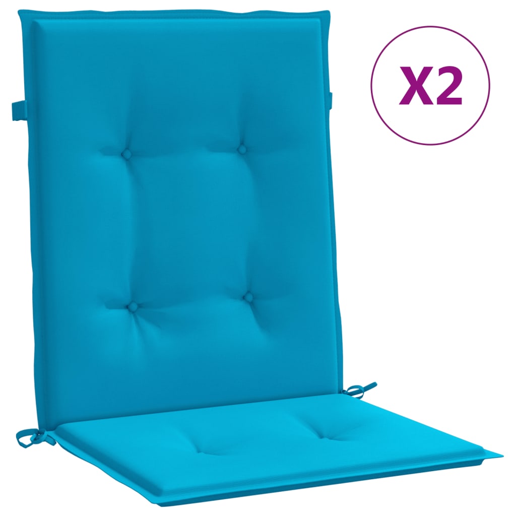 Cuscini per Sedia 2 pz Blu 100x50x3 cm in Tessuto Oxford - homemem39