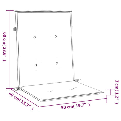 Cuscini per Sedia 2 pz Neri 100x50x3 cm in Tessuto Oxford - homemem39