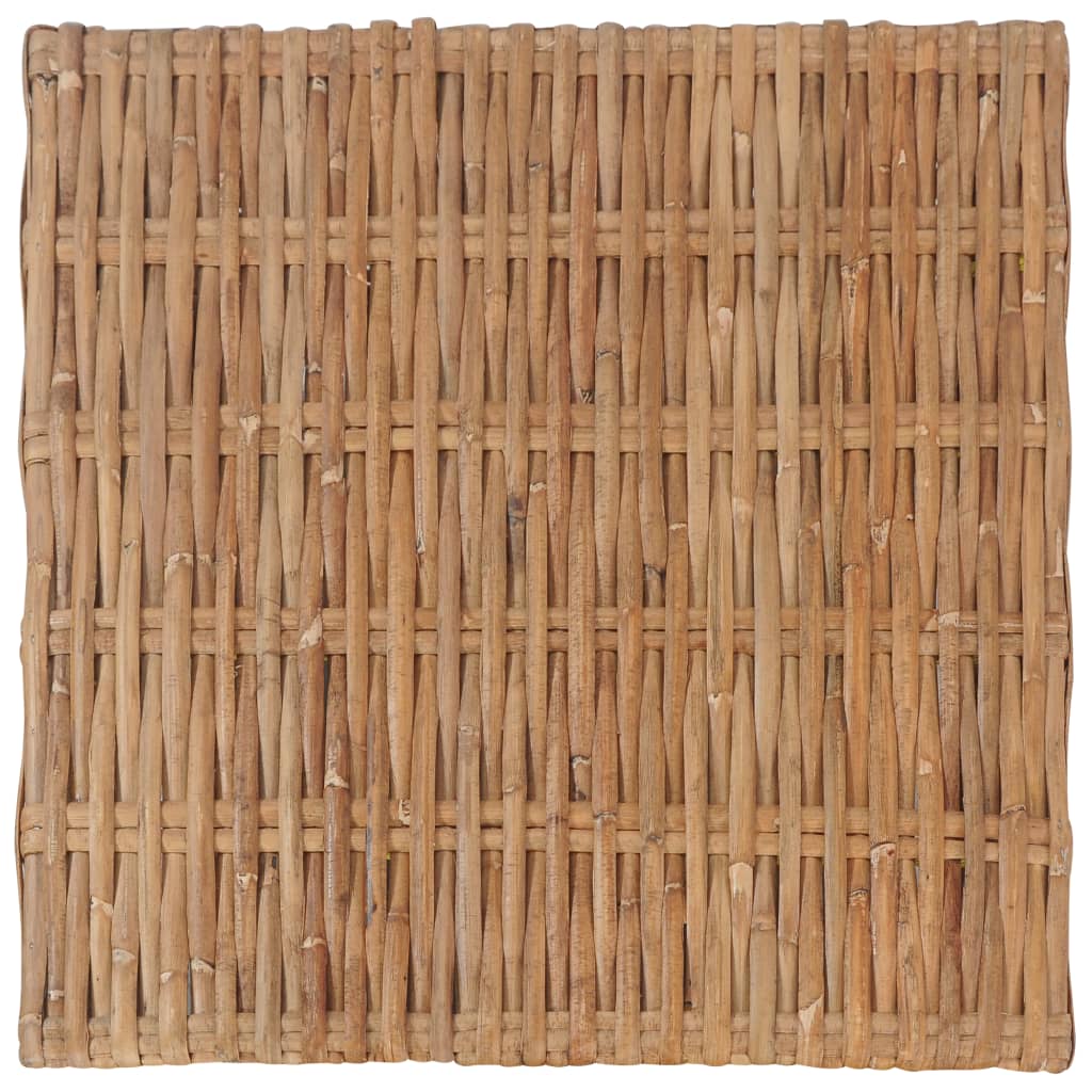 Poggiapiedi con Cuscino in Rattan Naturale - homemem39