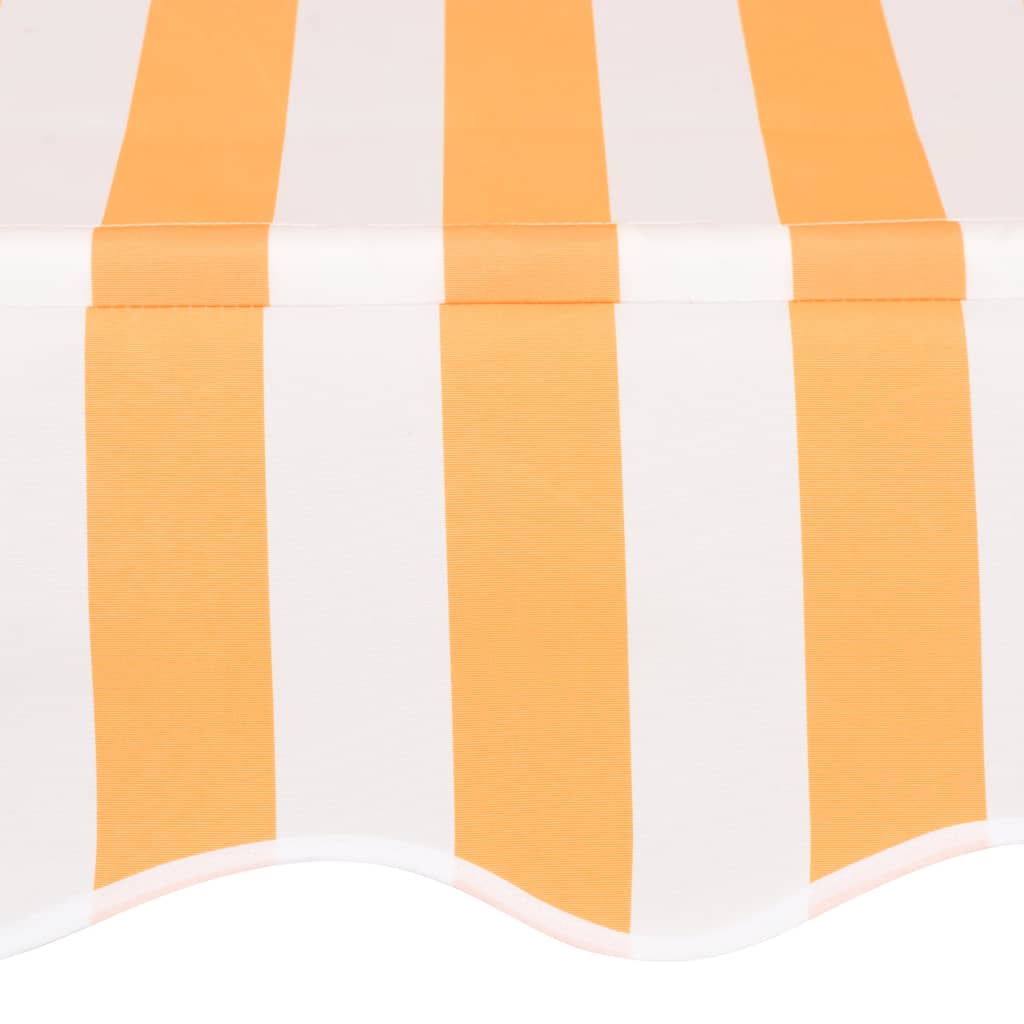 Tenda da Sole Retrattile Manuale 100 cm Strisce Arancio Bianche - homemem39