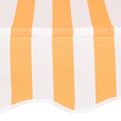 Tenda da Sole Retrattile Manuale 100 cm Strisce Arancio Bianche - homemem39