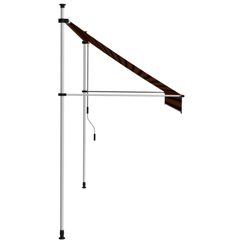 Tenda da Sole Retrattile Manuale 250 cm Arancione e Marrone - homemem39