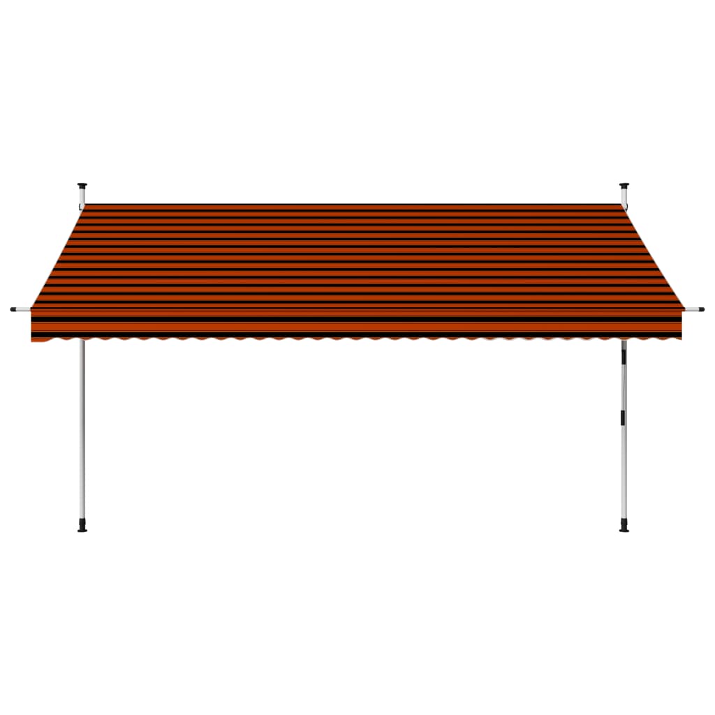 Tenda da Sole Retrattile Manuale 350 cm Arancione e Marrone - homemem39