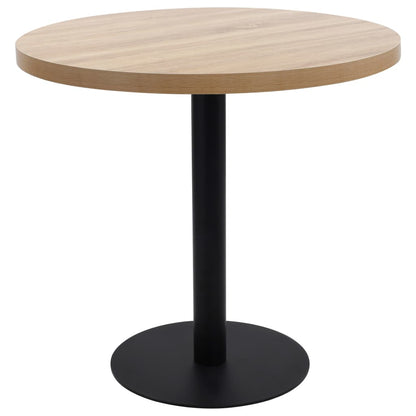 Tavolo da Bistrot Marrone Chiaro 80 cm in MDF - homemem39