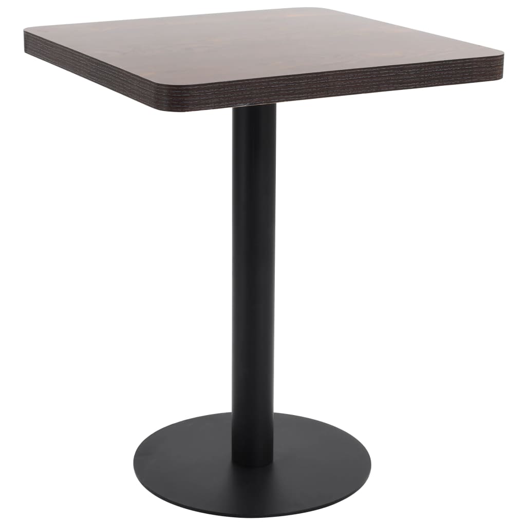 Tavolo da Bistrot Marrone Scuro 60x60 cm in MDF - homemem39