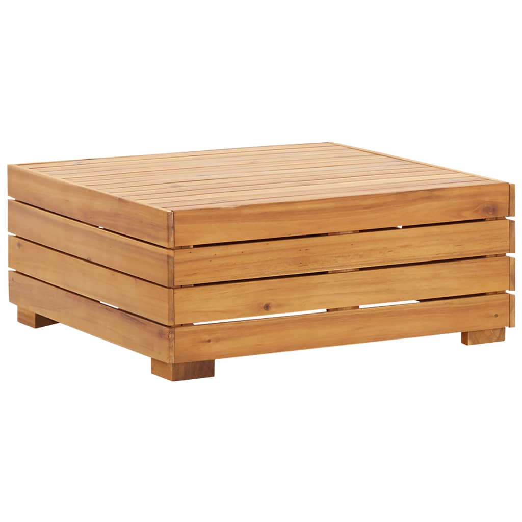 Pouf Modulare 1 pz con Cuscino in Legno Massello di Acacia - homemem39