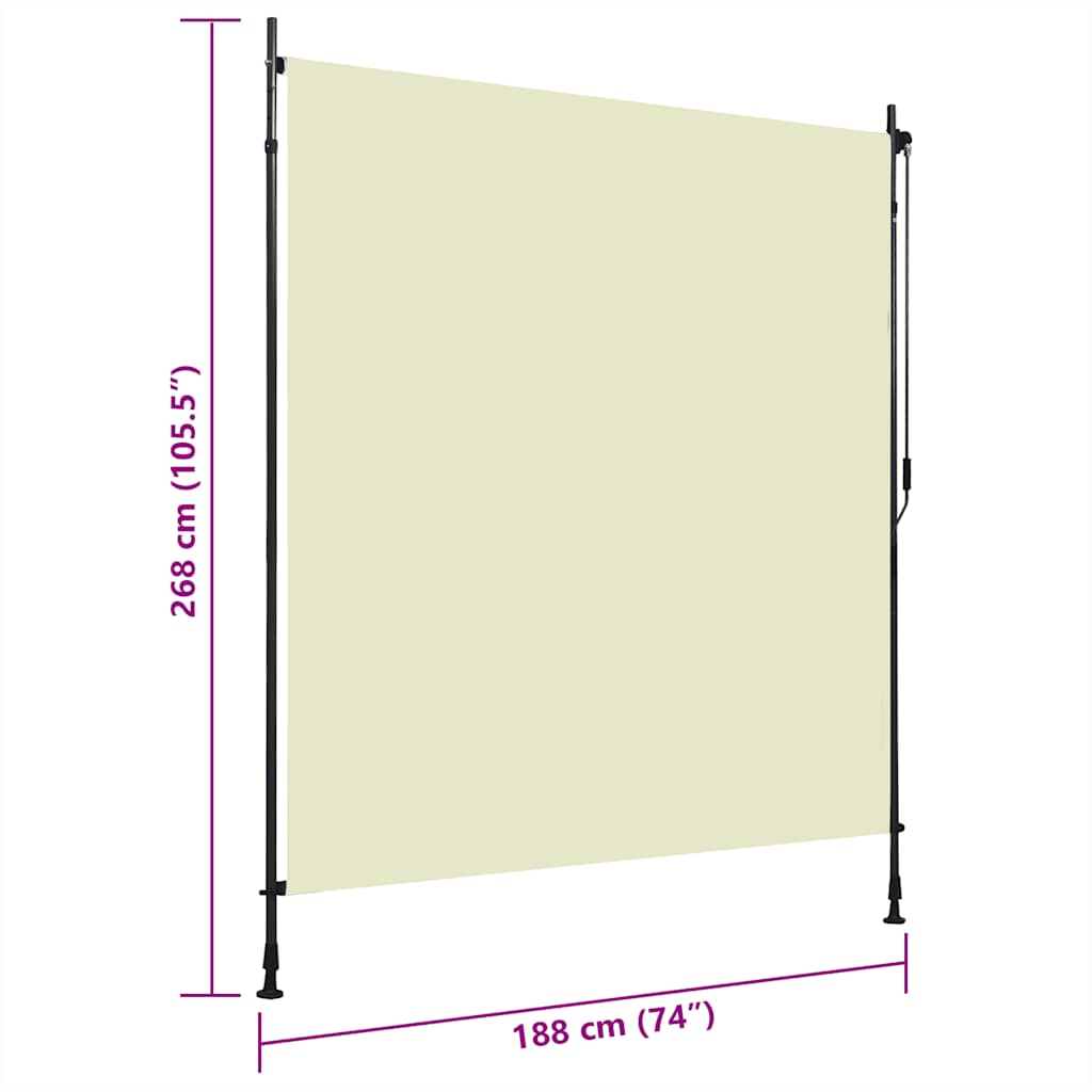 Tenda a Rullo per Esterni 200x270 cm Crema - homemem39