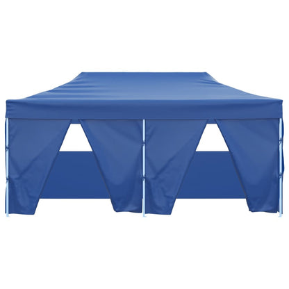 Gazebo Pieghevole con 4 Pareti 3x6m Acciaio Blu - homemem39