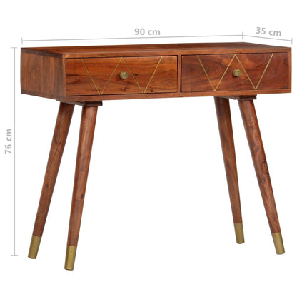 Tavolo Consolle 90x35x76 cm in Legno Massello d'Acacia