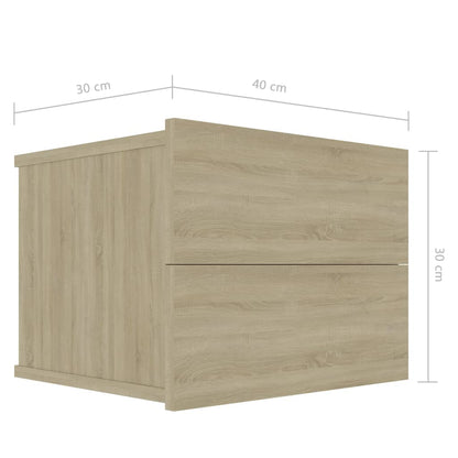 Comodino Rovere Sonoma 40x30x30 cm in Legno Multistrato